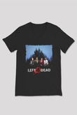 Left 4 Dead Siyah Unisex V Yaka Tişört