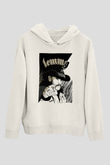 Lemmy Beyaz Unisex Kapşonlu Sweatshirt