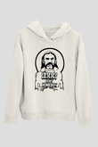 Lemmy Beyaz Unisex Kapüşonlu Sweatshirt