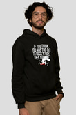 Lemmy Siyah Unisex Kapüşonlu Sweatshirt