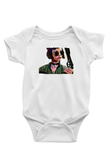 Leon Baskılı Beyaz Unisex Bebek Body - Zıbın