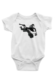 Leon Baskılı Beyaz Unisex Bebek Body - Zıbın
