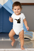 Leon Baskılı Beyaz Unisex Bebek Body - Zıbın