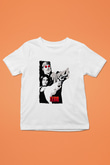 Leon Baskılı Beyaz Unisex Beyaz Çocuk Tişört - Tshirt