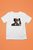 Leon Baskılı Beyaz Unisex Beyaz Çocuk Tişört - Tshirt