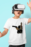 Leon Baskılı Beyaz Unisex Beyaz Çocuk Tişört - Tshirt