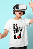 Leon Baskılı Beyaz Unisex Beyaz Çocuk Tişört - Tshirt
