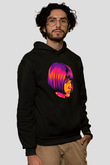 Leon Baskılı Unisex Siyah Hoodie
