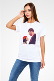 Leon Unisex Baskılı Beyaz Tişört - Tshirt