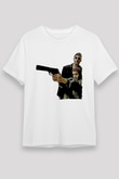 Leon Unisex Baskılı Beyaz Tişört - Tshirt