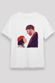 Leon Unisex Baskılı Beyaz Tişört - Tshirt