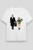 Leon Unisex Baskılı Beyaz Tişört - Tshirt
