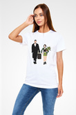 Leon Unisex Baskılı Beyaz Tişört - Tshirt