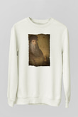 Leonardo da Vinci Baskılı Unisex Ekru Sweatshirt