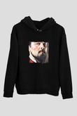 Leonardo DiCaprio Baskılı Unisex Siyah Hoodie