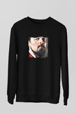 Leonardo DiCaprio Baskılı Unisex Siyah Sweatshirt
