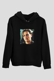 Leonardo DiCaprio Baskılı Unisex Siyah Hoodie