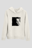 Leonardo DiCaprio Unisex Baskılı Beyaz Kapüşonlu Sweatshirt