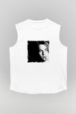 Leonardo DiCaprio Unisex Baskılı Beyaz Kolsuz Tişört