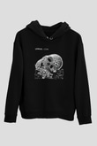 Leprous Baskılı Unisex Siyah Kapüşonlu Sweatshirt
