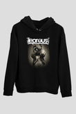 Leprous Baskılı Unisex Siyah Kapüşonlu Sweatshirt