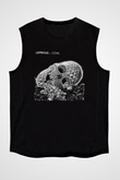 Leprous Baskılı Unisex Siyah Kolsuz Tişört - Tshirt