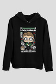 Lewis Capaldi Baskılı Unisex Siyah Hoodie