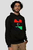 Libya Siyah Unisex Hoodie