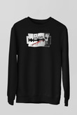 Lifelover Baskılı Unisex Siyah Sweatshirt