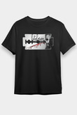 Lifelover Baskılı Unisex Siyah Tişört - Tshirt