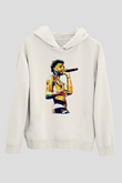 Lil Baby Baskılı Beyaz Unisex Kapüşonlu Sweatshirt