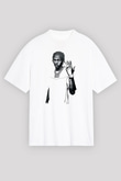 Lil Baby Baskılı Beyaz Unisex Oversize Tişört - Tshirt