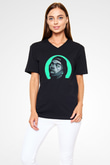 Lil Baby Baskılı Unisex Siyah V Yaka Tişört - Tshirt