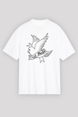 Lil Peep Baskılı Beyaz Unisex Oversize Tişört - Tshirt