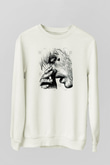 Lil Peep Baskılı Beyaz Unisex Sweatshirt