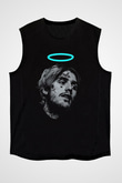 Lil Peep Baskılı Unisex Siyah Kolsuz Tişört - Tshirt