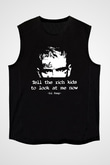Lil Peep Baskılı Unisex Siyah Kolsuz Tişört - Tshirt