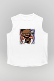 Lil' Romeo Baskılı Unisex Beyaz Kolsuz Tişört