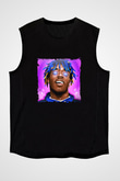 Lil Uzi Vert Baskılı Unisex Siyah Kolsuz Tişört