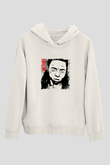 Lil Wayne Baskılı Unisex Beyaz Kapüşonlu Sweatshirt