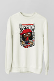 Lil Wayne Baskılı Unisex Beyaz Sweatshirt