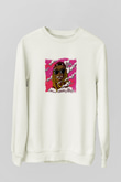 Lil Wayne Baskılı Unisex Beyaz Sweatshirt