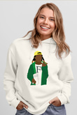 Lil Wayne Beyaz Unisex Kapüşonlu Sweatshirt