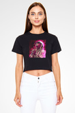Lil Wayne Siyah  Crop Top Tişört