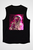 Lil Wayne Siyah Unisex Kolsuz Tişört