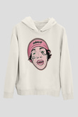 Lil Xan Baskılı Beyaz Unisex Kapüşonlu Sweatshirt