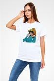 Lil Xan Baskılı Unisex Beyaz Tişört - Tshirt