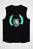 Lil Xan Baskılı Unisex Siyah Kolsuz Tişört - Tshirt