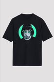 Lil Xan Baskılı Unisex Siyah Oversize Tişört - Tshirt