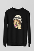 Lil Xan Baskılı Unisex Siyah Sweatshirt